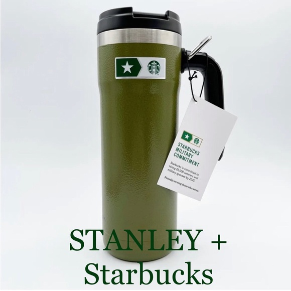 🛑SOLD🛑NWT Stanley + Starbucks Military Stainless Steel cup with Handle - Picture 1 of 16